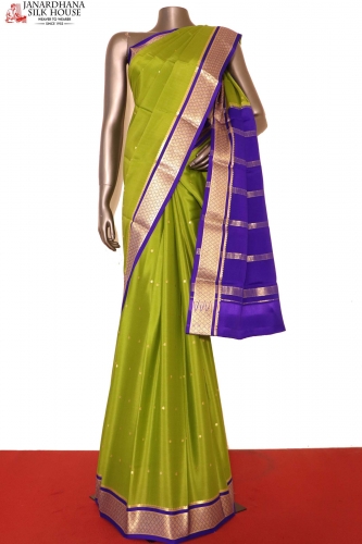 Traditional Butta Pure Mysore Crepe Silk Saree